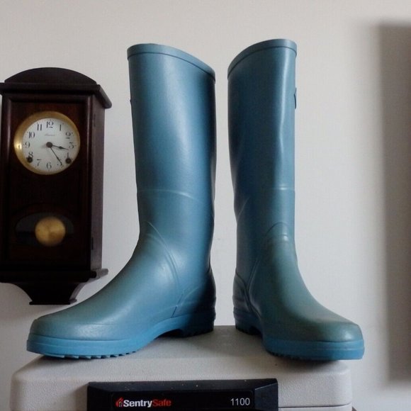 Genuine Made in France Blue Agile rain boots Euro 41 US 9 Natural Rubber - Picture 2 of 5
